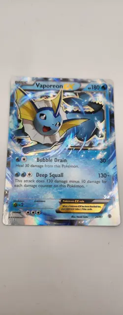 Pokemon TCG Vaporeon-EX Generations 24/83 Holo Rare EX LP 2016 - Image 2