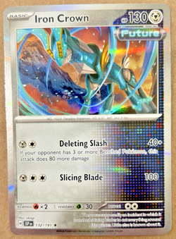 Iron Crown 132/191 Sv08: Surging Sparks Reverse Holo Pokemon Tcg Rare - Image 1