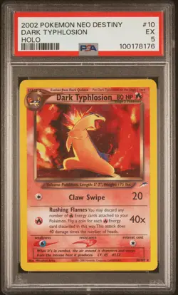 2002 POKEMON NEO DESTINY #10 DARK TYPHLOSION-HOLO PSA 5 - Image 1