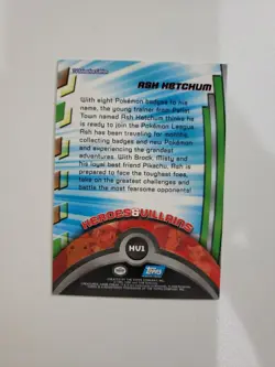 2000 Pokemon TV Animation Series 2 #HV1 Ash Ketchum Blue Logo Holo VLP Foil - Image 2