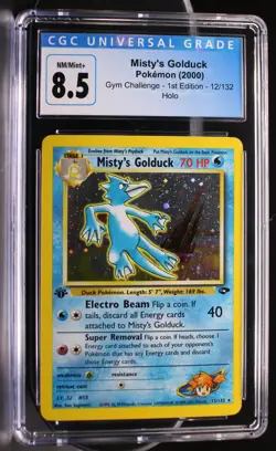 Pokemon ~ Gym Challenge ~ Misty's Golduck ~ 1st Edition ~ Holo Rare ~ CGC 8.5 - Image 1