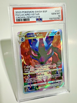 Lucario ✨ VSTAR Pokemon TCG SWSH291 Crown Zenith PSA 10 Black Star Promo Holo - Image 4