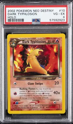 2002 POKEMON NEO DESTINY #10 DARK TYPHLOSION-HOLO PSA 4 - Image 1