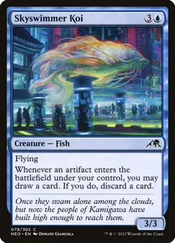 MTG Magic NEO Kamigawa Neon Dynasty - 1x EN NM 079 C Skyswimmer Koi - Image 1