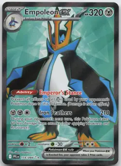 EMPOLEON EX 114/094 ULTRA RARE PHANTASMAL FLAMES POKEMON HOLO NM - Image 1