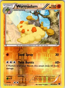 Wormadam (44) 44/124 XY - Fates Collide Pokemon NM/LP Reverse Holo - Image 1