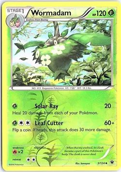 Wormadam (3) XY - Fates Collide 3/124 LP Reverse Foil Pokemon - Image 1