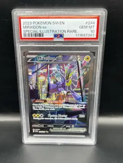 2023 POKEMON SVI EN-SCARLET & VIOLET #244 MIRAIDON EX PSA 10 - Image 1