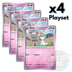 x4 Ralts 027/091 (Playset) - Paldean Fates- x4 Playset Pokemon TCG NM - Image 1