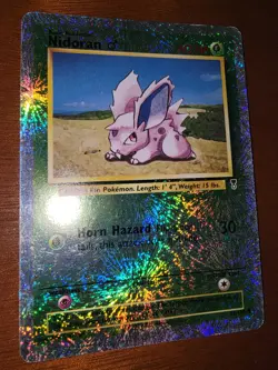 POKEMON TCG LEGENDARY COLLECTION NIDORAN #83/110 REVERSE HOLO FOIL VINTAGE - Image 1
