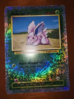 POKEMON TCG LEGENDARY COLLECTION NIDORAN #83/110 REVERSE HOLO FOIL VINTAGE - Image 3