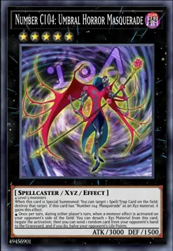 Yu-Gi-Oh! Number C104: Umbral Horror Masquerade Rarity 5 - Starlight Rare - 1st - Image 1