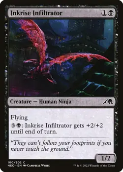 MTG Magic NEO Kamigawa Neon Dynasty - 1x EN NM 100 C Inkrise Infiltrator - Image 1