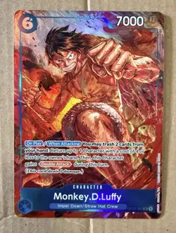 Monkey.D.Luffy (062) (Alternate Art) OP02-062 Paramount War Foil - Image 1
