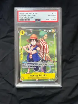2025 ONE PIECE PROMOS SET SAIL EVENT #111 MONKEY D. LUFFY PSA 10 - Image 1