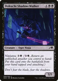 MTG Magic NEO Kamigawa Neon Dynasty - 1x EN NM 094 C Dokuchi Shadow-Walker - Image 1