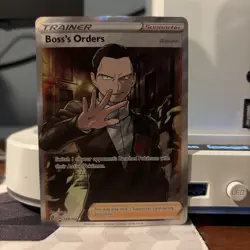 Pokemon TCG Boss's Orders Trainer Full Art Holo Rare Card 189/192 - Image 1