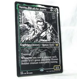 Torens, Fist of the Angels Showcase Innistrad Crimson Vow Rare MTG Card 328 - Image 1
