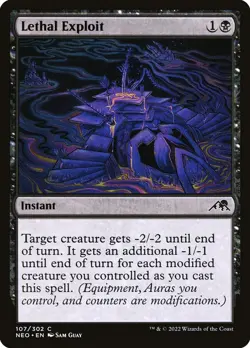 MTG Magic NEO Kamigawa Neon Dynasty - 1x EN NM 107 C Lethal Exploit - Image 1