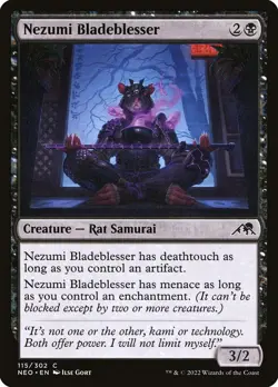 MTG Magic NEO Kamigawa Neon Dynasty - 1x EN NM 115 C Nezumi Bladeblesser - Image 1