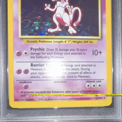 Mewtwo 10/102 Base Set Holo Rare Basic 60 HP PSA 9 1999 English Pokemon Card - Image 3