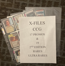X-Files CCG Lot 17 Promo cards & 19 2nd edition rares & ultra rare cards - Image 1