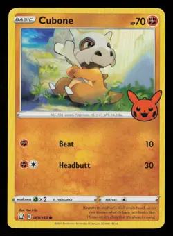 Cubone Trick or Trade BOOster #069/163 Promo Pokemon Card - Image 1