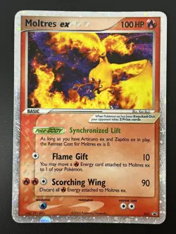 Moltres ex 031 Nintendo Ultra Rare Holo EX Collector Tin Window Pokemon Card MP - Image 1