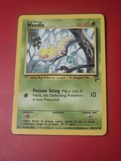 4th Print Weedle 69/102 Base Set 1999-2000 Pokemon Card WOTC NM - Image 1