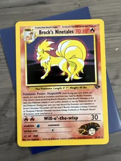 Pokemon TCG Brock's Ninetales Unlimited Holo Rare Card Gym Challenge 3/132 - Image 1
