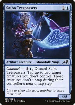 MTG Magic NEO Kamigawa Neon Dynasty - 1x EN NM 077 C Saiba Trespassers - Image 1