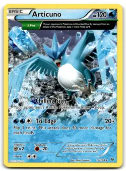XY Roaring Skies Pokemon Trading Card Articuno #17 Full Art - Image 1