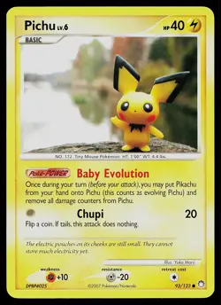 Pokemon Card - Pichu Mysterious Treasures 93/123 Common - Image 1