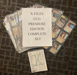 X-Files CCG Premiere complete set of 354 cards NM with game play notepad sheets - Image 1