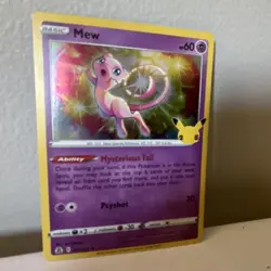 Pokemon Mew Celebrations 011/025 Holo Rare Stamped Card 60 HP English 2021 - Image 1