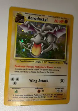POKEMON AERODACTYL-HOLO-POCKET MONSTERS CARD-NO 1/62 - Image 4