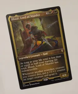 MTG Bhaal Lord of Murder Foil Etched CLB Commander Legends 527 Rare 2022 - Image 1