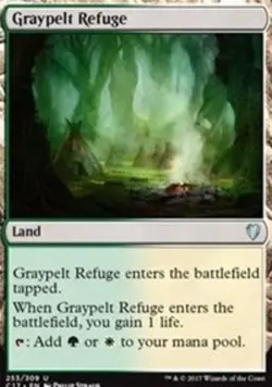 1 x Graypelt Refuge - Commander 2017 - Light Play - MTG - Image 1