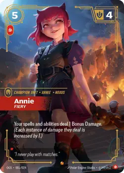 Riftbound TCG | Annie - Fiery | 001/024 | Origins: Proving Grounds | NM - Image 1