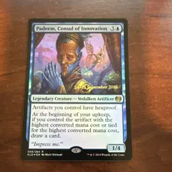Wizards MTG Padeem Consul of Innovation Rare Legendary Kaladesh Foil Blue EN - Image 1