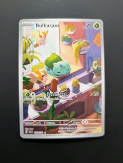 Pokemon Bulbasaur 143/142 SV07: Stellar Crown Illustration Rare Full Art Holo - Image 1