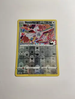 Pokemon Bunnelby 150/189 Reverse Holo "Thank You" Stamped League Promo Card LP - Image 1