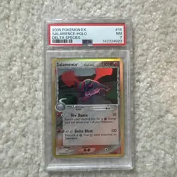 2005 Pokemon EX Salamence #14 Holo Delta Species PSA 7 NM - Image 1