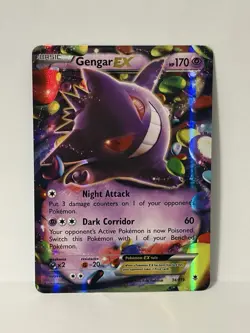 2014 Pokemon GENGAR EX #34/119 Phantom Forces Holo Ultra Rare Psychic English - Image 1