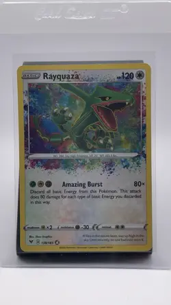 Pokemon Rayquaza 138/185 Swsh04: Vivid Voltage Amazing Rare Holo Basic 120 HP - Image 1