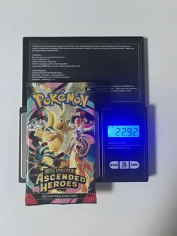 Extremely Heavy 22.92g Pokemon Ascended Heroes Booster Pack Potential God PackU! - Image 1
