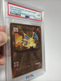 2021 Pokemon Celebrations 25th ANNIVERSARY Charizard Gold Metal #4 PSA 9 MINT - Image 3
