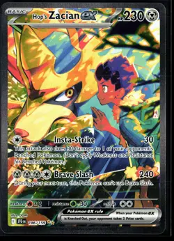 Hop's Zacian ex 186/159 Special Illustration Rare Journey Together Pokemon NM - Image 1