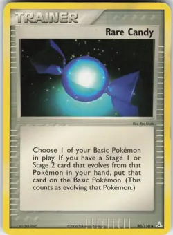 Rare Candy 90/110 Uncommon Holon Phantoms Pokemon Damaged - Image 1