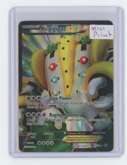 2012 Pokemon Next Destinies (MISS PRINT) Regigigas Ex (99 Full Art) #99/99 - Image 1